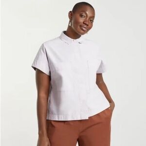 Everlane short sleeve box button up shirt size medium